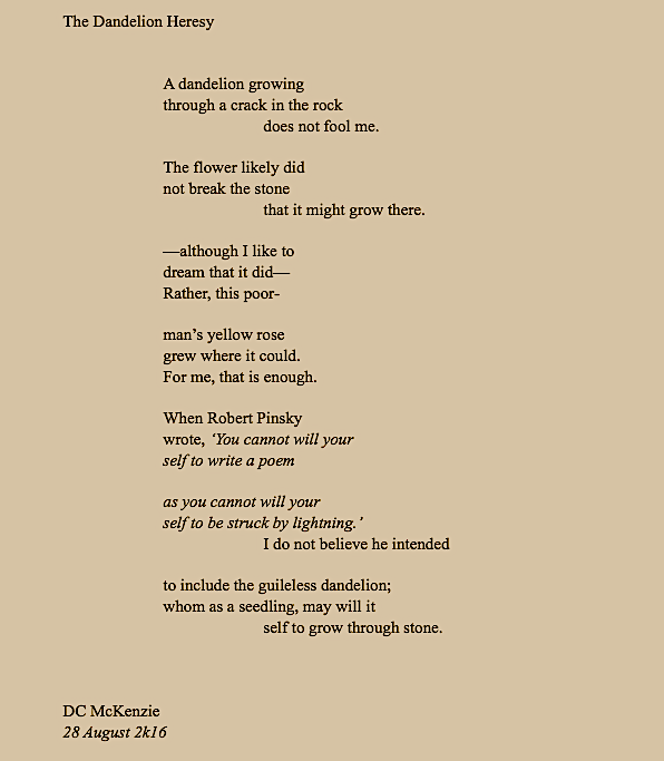 Dandelion Heresy